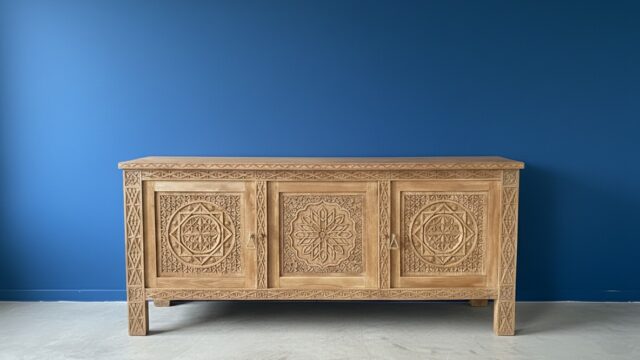 Buffet d’inspiration mauresque – Nouvelle vie ❤️Ce magnifique buffet, autrefois foncé et un peu fatigué, a totalement changé d’allure.
Je lui ai coupé les pieds pour lui donner une ligne plus moderne, puis je l’ai entièrement aérogommé, poncé et ciré pour révéler son bois et ses motifs sculptés à la main. À l’intérieur, les étagères ont été repeintes en blanc cassé pour apporter douceur et luminosité.Les meubles d’origine mauresque puisent leurs racines dans l’artisanat nord-africain et andalou : motifs géométriques, rosaces, symétrie parfaite et savoir-faire ancestral. Ils étaient traditionnellement fabriqués en bois massif et richement sculptés, destinés à décorer les maisons nobles et les salons d’apparat.Aujourd’hui, il est sublimé, épuré, et a trouvé sa place dans son nouvel intérieur 🤎
Un parfait mariage entre caractère, histoire et modernité.Swipe pour voir les changements ! 🔥🙃Il n'est pas disponible à l'achat et a retrouvé sa maison. 😊#restaurationmeuble #aerogommage #avantapres #boismassif #meublerestauré #buffetancien #artisanat #decointerieur #upcycling #faitmain #designbohème #maisondeco #decoauthentique #boisnaturel #meubleancien #sculpturebois #patinebois #decorationinterieure #transformationmeuble #artisanal