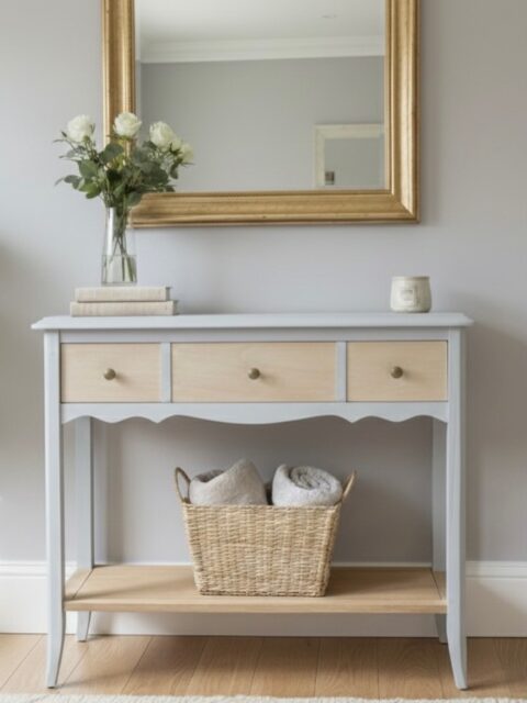 Le retour en grâce de la console ! ✨Saviez-vous que la console est apparue au XVIIe siècle, sous le règne de Louis XIV ?
À l’époque, elle était fixée au mur et servait uniquement d’apparat dans les grandes demeures. Aujourd’hui, elle a bien évolué : elle est devenue ce meuble nomade et pratique qui nous accueille dès l’entrée ou habille un salon avec élégance.Celle-ci vient de passer par l’atelier pour une remise à neuf complète :
• Un aérogommage et un ponçage minutieux pour retrouver le bois brut.
• Une mise en peinture avec ce bleu choisi en concertation avec sa propriétaire pour souligner ses lignes sans cacher sa nature.
• Une vitrification totale pour assurer une protection durable au quotidien.Mission accomplie : elle a retrouvé sa place chez sa propriétaire, prête à traverser les années avec ce nouveau style. Merci pour votre confiance ! 🤝#Aérogommage #RénovationMeuble #MeubleRelooké #HistoireDuMobilier #console